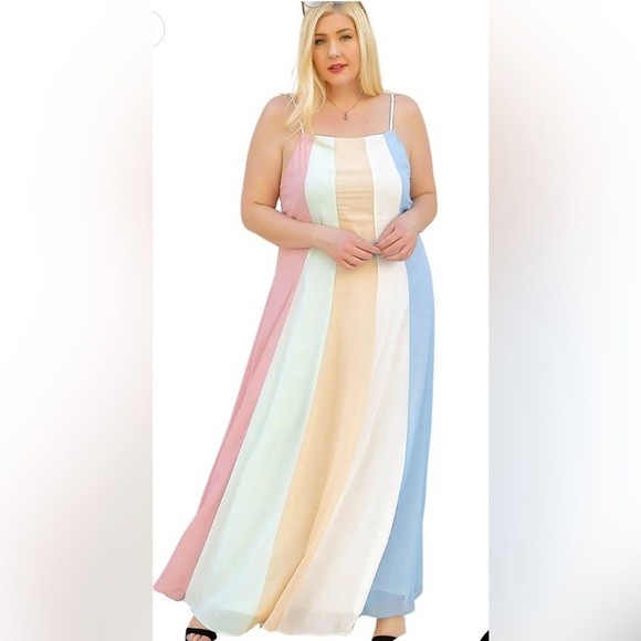 DAVI & DANI Dresses & Skirts - $80 Davi & Dani Multicolor Pastel A-Line Dress